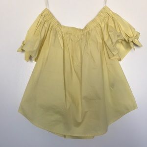 Yellow off shoulder top